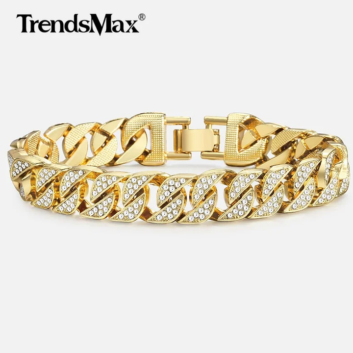 Pulseira cubana Miami Gold
