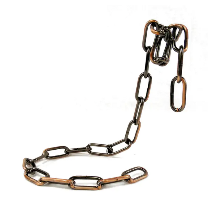 Suporte para garrafa de vinho com corrente.
