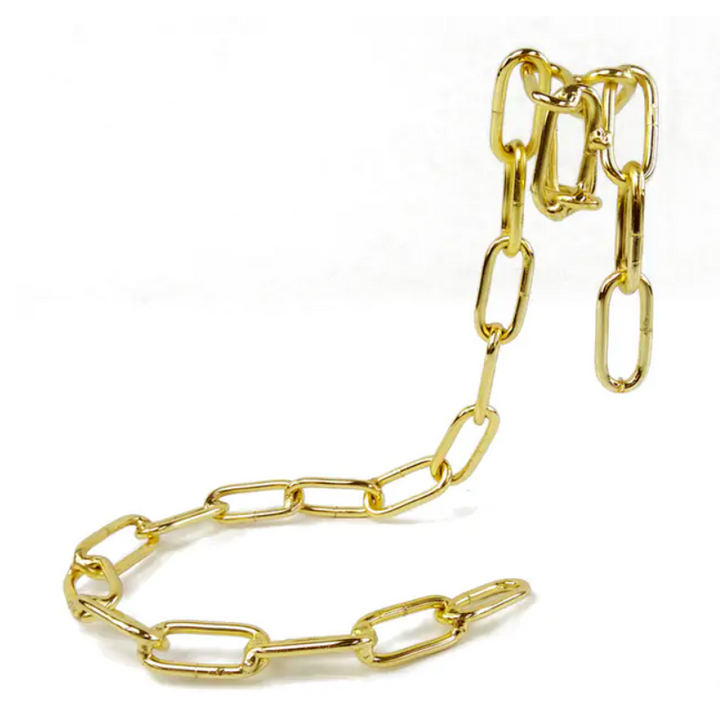 Suporte para garrafa de vinho com corrente.